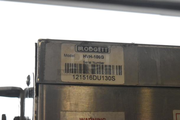 2 2016 Blodgett HV-100G HydroVection Stainless Steel Commercial Natural Gas Powered Full Size Convection Oven w/ View Through Doors, and Thermostatic Controls on Commercial Casters. 2 Times Your Bid! - Image 11 of 12