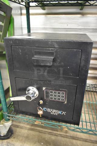 Barska Black Metal Single Compartment Safe w/ Key. Does Not Have Combination.