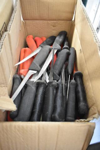 160 SHARPENED Stainless Steel Knives Including Fillet Knife. 160 Times Your Bid!