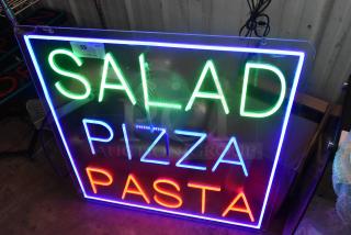Salad Pizza Pasta Light Up Sign. 115 Volts, 1 Phase. - Item #1186329