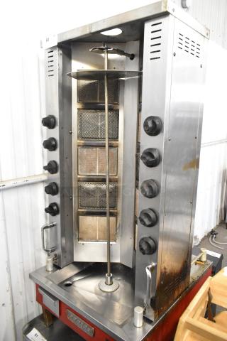 Attias Stainless Steel Commercial Countertop Gyro Machine.