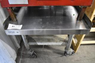 PrepLine PES-3024 Stainless Steel Equipment Stand w/ Under Shelf on Commercial Casters.