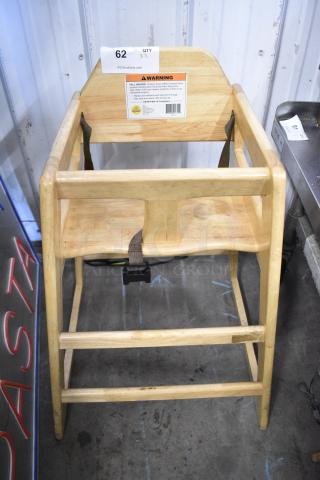 2 Wooden High Chair. 2 Times Your Bid!