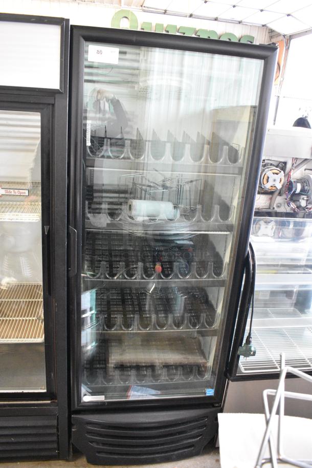Imbera G319 Metal Commercial Single Door Reach In Cooler Merchandiser w/ Poly Coated Racks. 115 Volts, 1 Phase. Tested and Powers On But Does Not Get Cold - Image 1 of 7