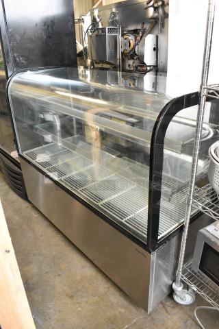 Marchia MB60 Stainless Steel Commercial Floor Style Deli Display Case Merchandiser on Commercial Casters. 115 Volts, 1 Phase.