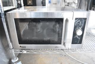 2017 Amana RMS10DS Stainless Steel Commercial Countertop Microwave Oven. 120 Volts, 1 Phase.