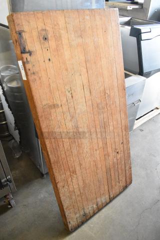 Wooden Butcher Block Tabletop.