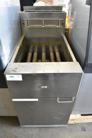 2018 Frymaster SR162GN Stainless Steel Commercial Floor Style Natural Gas Powered Deep Fat Fryer. 150,000 BTU.