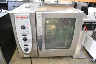 Rational CM 61G Stainless Steel Commercial Propane Gas Powered CombiMaster Convection Oven.