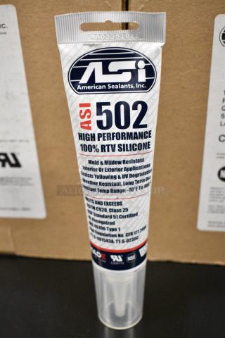 2 BRAND NEW! Boxes of 24 ASi 502 High Performance 100% RTV Silicone. 2 Times Your Bid!