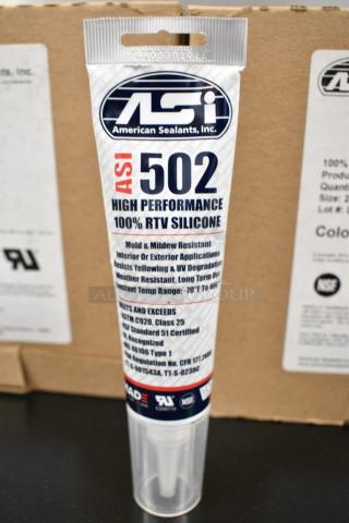 2 BRAND NEW! Boxes of 24 ASi 502 High Performance 100% RTV Silicone. 2 Times Your Bid!