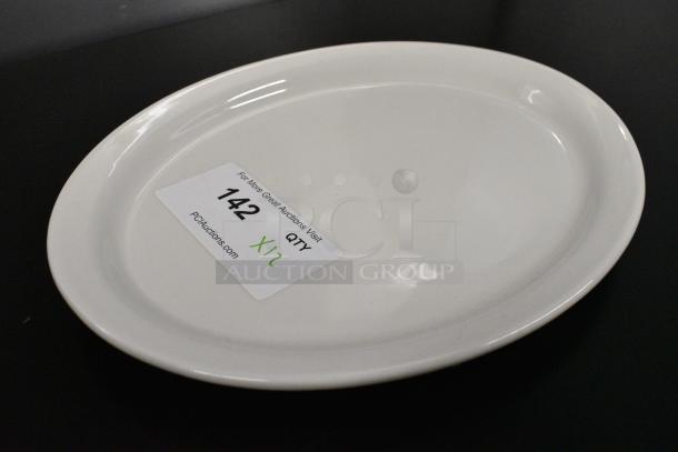 12 BRAND NEW SCRATCH AND DENT! International Tableware VA-14 Valencia 13 1/4" x 10 3/8" Ivory (American White) Narrow Rim Stoneware Platter. 12 Times Your Bid! - Image 2 of 5
