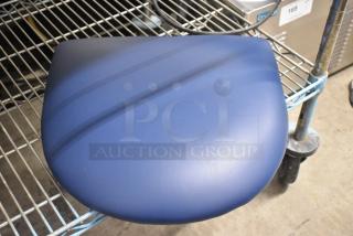 BRAND NEW SCRATCH AND DENT! Box of 4 Lancaster Table & Seating 164CUSHMTLNV 2 1/2" Navy Vinyl Padded Seat for Metal Frame Seating