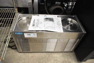 BRAND NEW SCRATCH AND DENT! Crathco D35-3 Classic Bubbler Series Triple 5 Gallon Bowl Stainless Steel Refrigerated Beverage Dispenser Base. 115 Volts, 1 Phase.