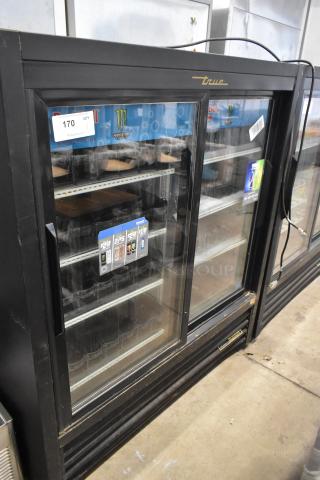 2016 True GDM-41SL-54-HC-LD Metal Commercial 2 Door Reach In Cooler Merchandiser. 115 Volts, 1 Phase.