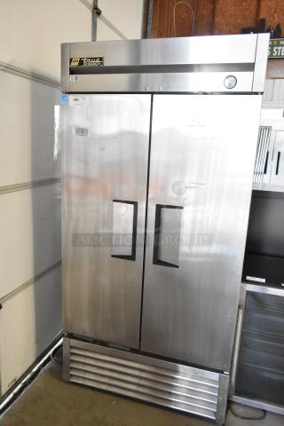 True T-35 Stainless Steel Commercial 2 Door Reach In Cooler. 115 Volts, 1 Phase.