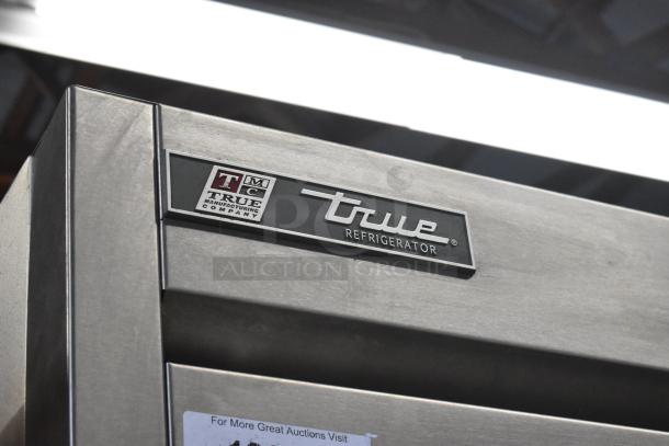 2017 True T-35 Stainless Steel Commercial 2 Door Reach In Cooler w/ Poly Coated Racks on Commercial Casters. 115 Volts, 1 Phase. Cannot Test Due To Cut Power Cord - Image 5 of 8