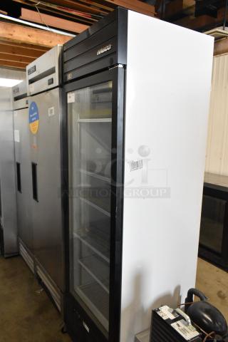2019 Habco SE18 Metal Commercial Single Door Reach In Cooler Merchandiser w/ Poly Coated Racks. 115 Volts, 1 Phase.