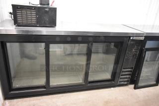 Beverage Air BB72HC-1-GS-B-27 Metal Commercial 3 Door Back Bar Cooler Merchandiser. 115 Volts, 1 Phase.