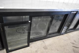 Beverage Air BB72HC-1-GS-B-27 Metal Commercial 3 Door Back Bar Cooler Merchandiser. 115 Volts, 1 Phase.