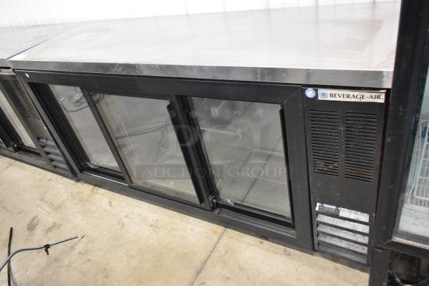 Beverage Air BB72HC-1-GS-B-27 Metal Commercial 3 Door Back Bar Cooler Merchandiser. 115 Volts, 1 Phase. Tested and Working! - Image 2 of 6