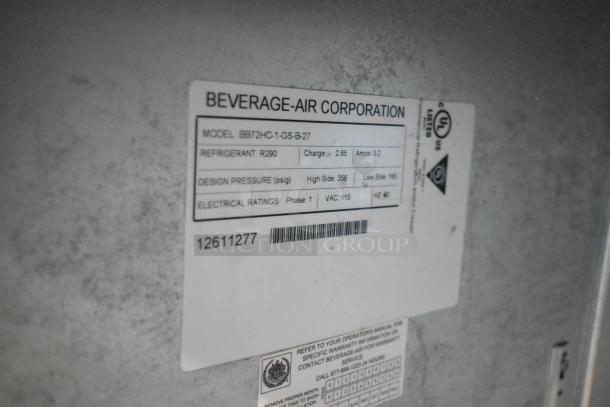 Beverage Air BB72HC-1-GS-B-27 Metal Commercial 3 Door Back Bar Cooler Merchandiser. 115 Volts, 1 Phase. Tested and Working! - Image 6 of 6