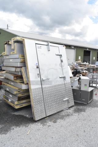Tafco Walk In Box w/ RFH090E4S-DA 208-230 Volt, 1 Phase Compressor and Russel RL6A066ADASL 15 Volt, 1 Phase Evaporator Fan.