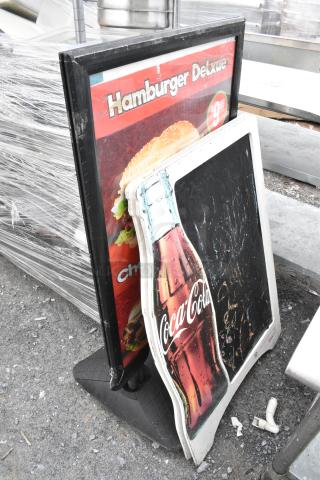 2 Signs. Includes 28x22x39, 26x1.5x39. 2 Times Your Bid!