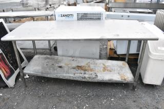 Stainless Steel Table w/ Metal Under Shelf.