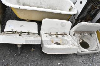 3 Single Bay Wall Mount Sink. 3 Times Your Bid!