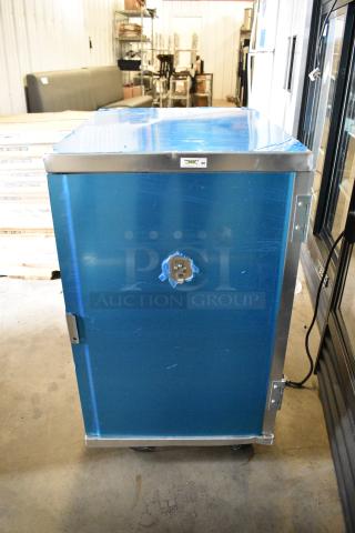 BRAND NEW SCRATCH AND DENT! Regency 600AEC1820 Metal Commercial Enclosed Pan Transport Rack on Commercial Casters.