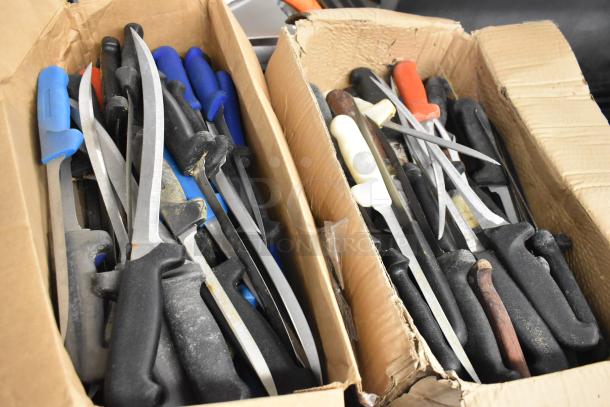 120 SHARPENED Stainless Steel Knives Including Fillet. 120 Times Your Bid! - Image 1 of 4