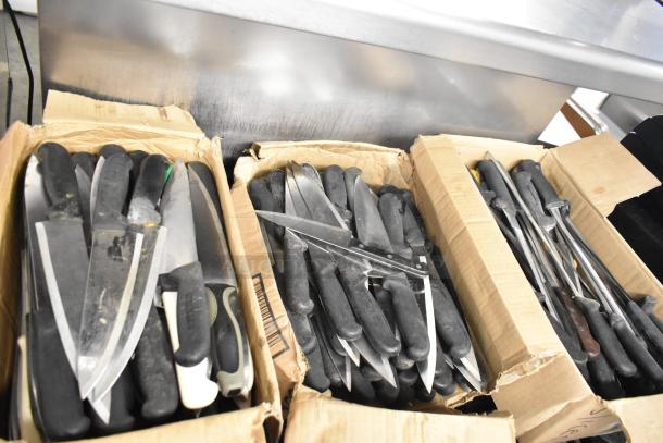 150 SHARPENED Stainless Steel Knives Including Chef Knife. 150 Times Your Bid! - Image 1 of 5