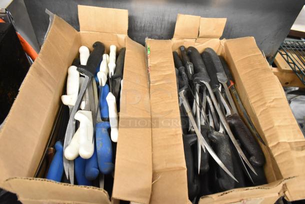 160 SHARPENED Stainless Steel Knives Including Fillet Knife. 160 Times Your Bid! - Image 1 of 6