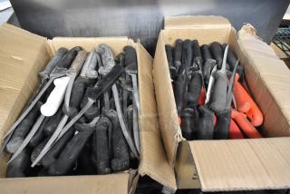 160 SHARPENED Stainless Steel Knives Including Fillet Knife. 160 Times Your Bid!