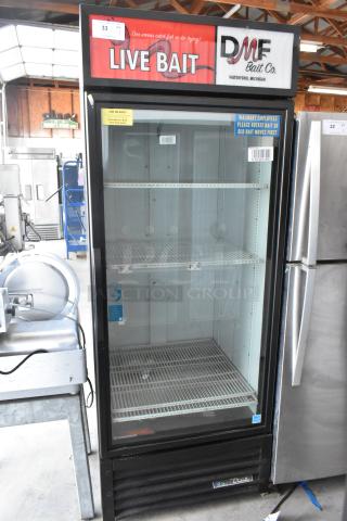 2021 True GDM-26-HC Metal Commercial Single Door Reach In Cooler Merchandiser w/ Poly Coated Racks. 115 Volts, 1 Phase.