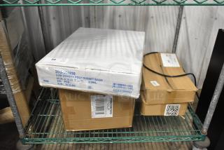 4 BRAND NEW SCRATCH AND DENT! Items Including LK Packaging 20G-201830 Plastic Food Bag 20" x 18" x 30" Extra Heavy - 200/Box 13020G201830200, VacPak-It 186CVBZ1012 10" x 12" Chamber Vacuum Packaging Bags with Zipper 3 Mil - 1,000/Case 186CVBZ1012, 130W090415LF Choice 9" x 2 1/2" x 15" 1 Mil Clear Gusseted LDPE Bread Bag on Wicket Dispenser - 1,000/Case, Poly Propylene Wicketed Bags. 4 Times Your Bid!