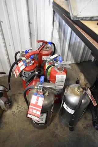 8 Fire Extinguishers Including Badger and Kidde. 8 Times Your Bid! Buyer Must Pick Up - We Will Not Ship This Item.