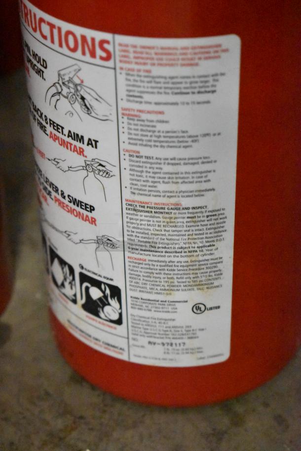 8 Fire Extinguishers Including Badger and Kidde. 8 Times Your Bid! Buyer Must Pick Up - We Will Not Ship This Item. - Image 11 of 19