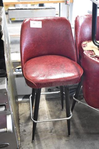4 Red Bucket Seat Bar Height Chair. 4 Times Your Bid!
