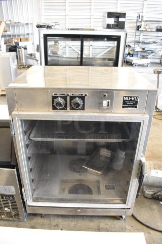 Nu Vu EP-6 Stainless Steel Commercial Electric Powered Proofing Heated Holding Cabinet on Commercial Casters. 120 Volts, 1 Phase.