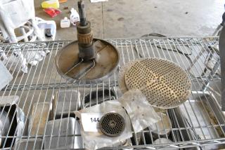 ALL ONE MONEY! Lot of Slicing Blade and Grating Blade for Pelican Head and Disc for Meat Grinder - Item #1187828