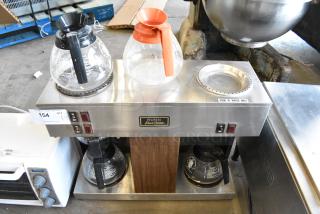 Bunn VPS Metal Commercial Countertop 3 Burner Coffee Machine w/ 4 Coffee Pots. 120 Volts, 1 Phase. - Item #1187838