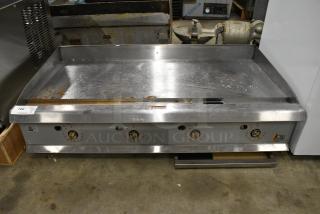 BRAND NEW SCRATCH AND DENT! Cooking Performance Group 351GTCPG48NL  GT-CPG-48-NL 48" Natural Gas Countertop Griddle with Flame Failure Protection and Thermostatic Controls - 120,000 BTU