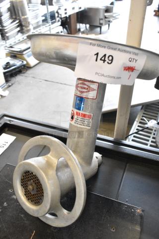 Metal Commercial Meat Grinder Attachment w/ Tray. - Item #1187833