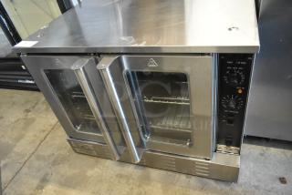 BRAND NEW SCRATCH AND DENT! Mainstreet Stainless Steel Commercial Full Size Convection Oven w/ View Through Doors, Metal Oven Racks and Thermostatic Controls.