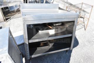 Stainless Steel Soda Station w/ 2 Under Shelves and Contents Including Metal Baking Pans