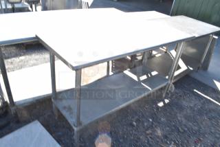 Stainless Steel Table w/ Metal Under Shelf.