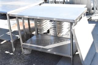Stainless Steel Table w/ Metal Under Shelf.