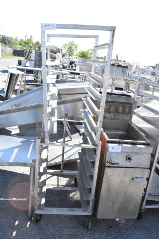 CresCor Metal Pan Transport Rack on Commercial Casters.